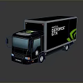 Black Commercial Truck Exterior With NVIDIA GeForce GTX Text And Green Logo