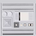 Air Conditioner Vents Design With Various Grille Circular Square And Grid Patterns 3d model