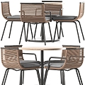 Modern table and chair combination outdoor RODA 3d model