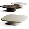 Modern Coffee Table With Marble Top And Cylindrical Base In White And Brown