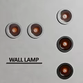 Modern Wall Mounted Downlights And Spotlights With Warm Light And Black Gray Frames