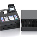 Cash register cash register checkout machine billing machine bill machine 3d model