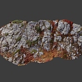 Modern Rock Stone Rock Ground Natural Landscape Granite 3d model