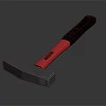 Durable Metal Hammer With Red And Black Non Slip Handle For Hardware Tools Use 3d model