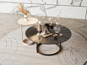 Modern coffee table round coffee table 3d model