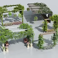 Various Stylish Pergola Designs With Green Plants Climbing Vines And Garden Decor