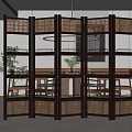New Chinese Style Screen Partition 3d model