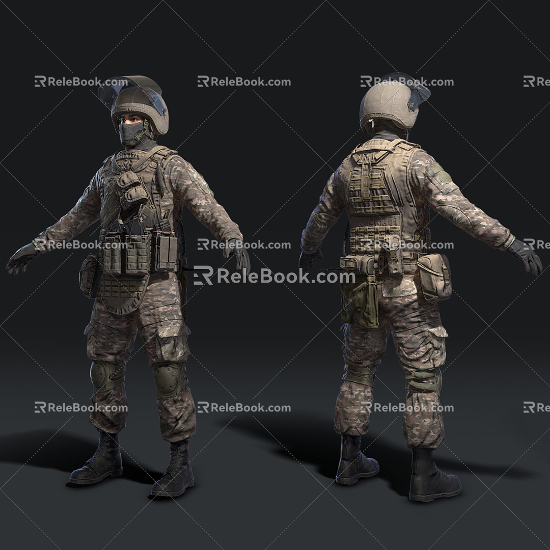 Modern Man Marines 3d model