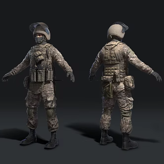Modern Man Marines 3d model