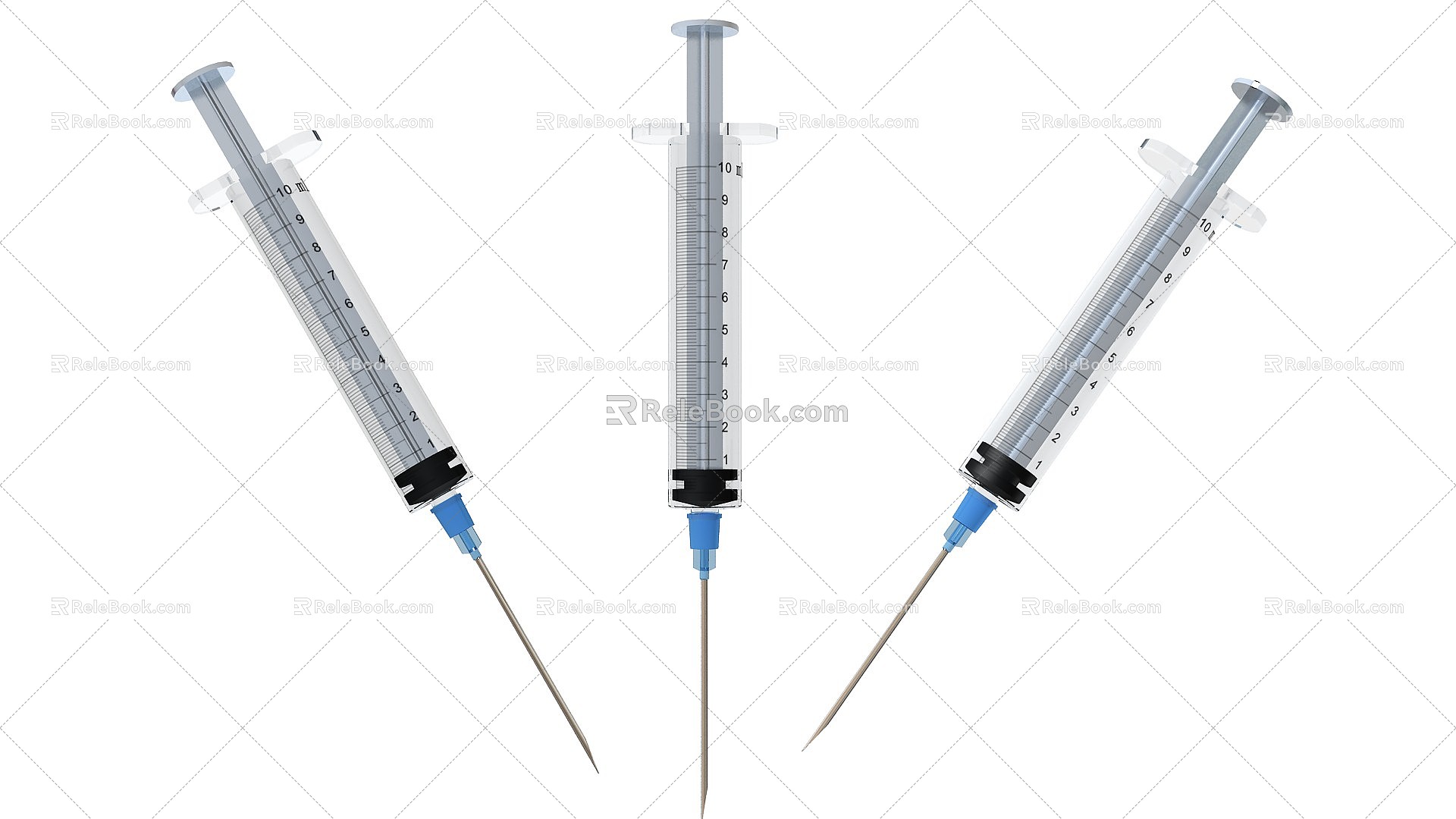 Modern syringe syringe syringe injector 3d model