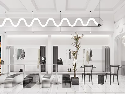 Modern Clothing Store 3d model