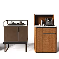 Modern Sideboard Designs With Wooden Cabinet Metal Frame And Storage Compartments