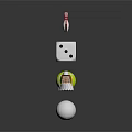 Sports Equipment Collection Including Various Balls Rackets Dumbbells Trophy And Bowling Pin