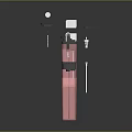 Other Industrial Mechanical Components With Pink Black Parts And Metal Fasteners