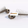 Artistic Fish Skeleton Decorative Ornament Set With Unique Design For Home Decor