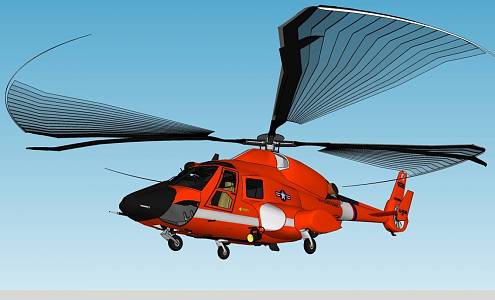 Modern Helicopter Aircraft 3d model