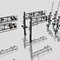 modern signal lamp cross signal 3d model