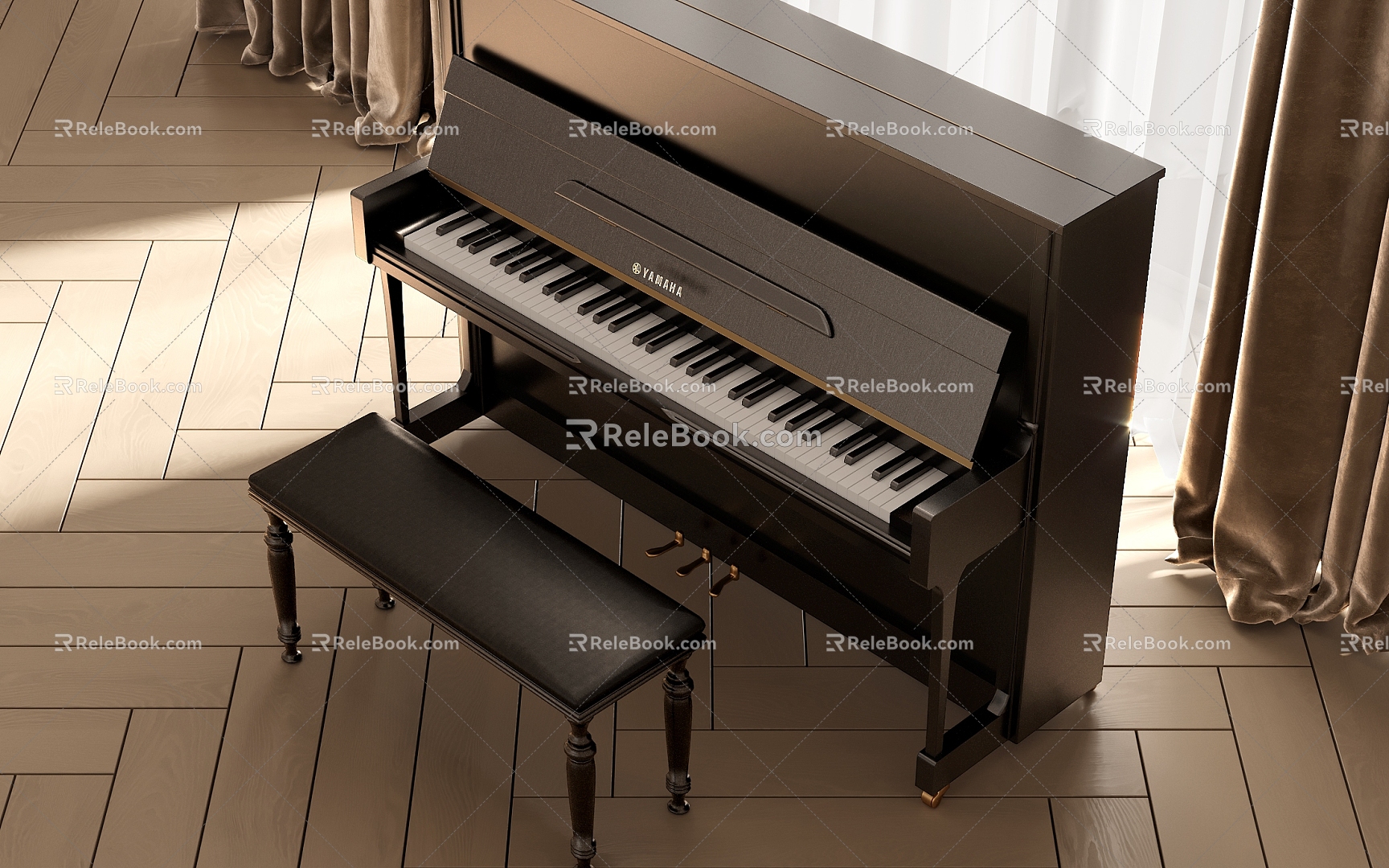 Modern Piano Paint Piano 3d model