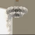 Modern Petal Shaped White Chandelier Design For Elegant Living Room Interior