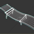 Durable Wooden Outdoor Lounge Chair With Slatted Curved Design For Relaxation