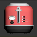 Pink Toaster Electric Kitchen Appliance With Stainless Steel Top And Control Knobs
