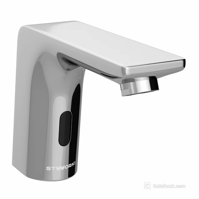 Modern Sensor Activated Chrome Kitchen Faucet With Sleek Design And Smooth Operation 3d model 