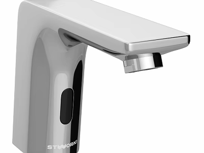 Modern Sensor Activated Chrome Kitchen Faucet With Sleek Design And Smooth Operation 3d model