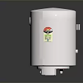White Storage Water Heater With Modern Design And Instruction Card