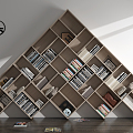 Modern Bookshelf Creative Bookshelf 3d model