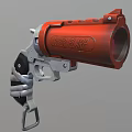 Super Fire Red Weapon Featuring Detailed Black And Silver Parts Modern Design Grip Structure