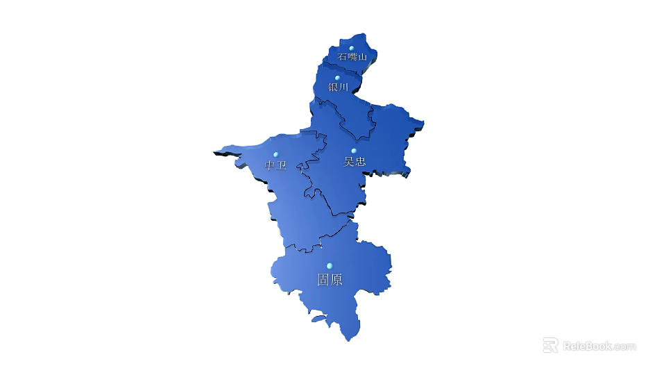 Decorative Wall Art Map Of Northern China Provinces For Home Decor 3d model 