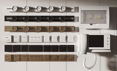 Modern socket switch socket 3d model