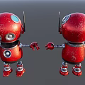 Red Robot Modern Robot 3d model