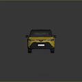 Yellow Modern SUV With Black Roof Sleek Exterior And Alloy Wheels