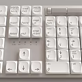 White Computer Keyboard With Standard Key Layout And Numeric Keypad
