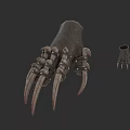Beast Claw Design Weapon With Sharp Metal Talons And Straps Accessory 3d model