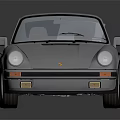 Silver Vintage Porsche Sports Car With Sleek Body And Red Interior On Reflective Surface