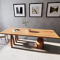 Dining table and chair combination 3d model