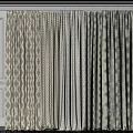 Various Textured Curtain Styles in Neutral Tones for Home Interior Design 3d model