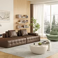 Modern Sofa Coffee Table Combination Home Sofa Coffee Table Combination 3d model