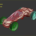 Futuristic Silver Concept Car With Transparent Cockpit And Large Wheels Design