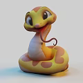 Cute Snake Cute Little Snake Baby Cartoon Snake Expression Bag Snake Furry Snake Gentle Snake Active Snake Smart Snake Fun Snake Toy Snake Ornament 3d model