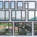 window glass window casement window sliding window aluminum alloy window broken bridge aluminum window bay window glass door floor-to-ceiling window 3d model
