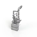 Heavy Duty Industrial Equipment With Metal Pipes Valves And Mechanical Base Structure