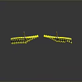 Yellow Beaded Diamond Shaped Earrings with Fringe Tassels Handmade Fashion Accessories