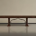 Elegant Solid Wood Dining Table With Ornate Carved Legs And Smooth Surface Design