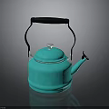 Turquoise Kettle With Black Handle White Lid And Modern Home Design