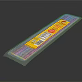 Transparent Plastic Packaged Pink Strips With Yellow Label And Product Details