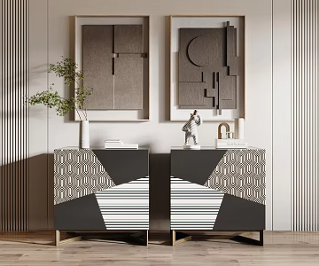 Modern bedside table 3d model