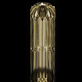 Elegant Gold Wall Lamp With Vertical Stripes And Decorative Patterns For Modern Interior Decoration